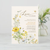 愛は開花花蝶ブライダルシャワー 招待状 (スタンド正面)
