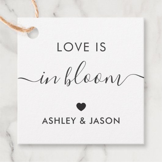 愛は開花、シードギフトラベル、結婚s、Kraftにある フェイバータグ (正面)