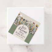 愛は開花 – ボホフラワーズブライダルシャワー フェイバータグ (インサイチュ)