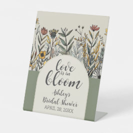 愛は開花 – ボホフラワーズブライダルシャワー 台座サイン