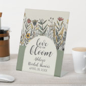 愛は開花 – ボホフラワーズブライダルシャワー 台座サイン (インサイチュ)