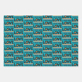 愛は間違いないLGBTQプライド虹の旗 ラッピングペーパーシート (正面3)