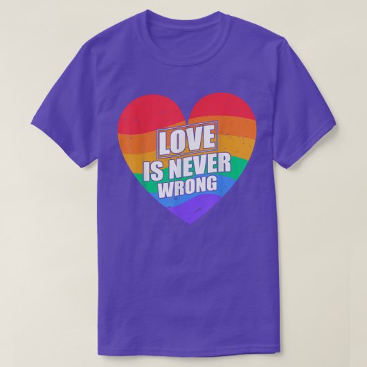 愛は間違ったLGBTQトランスジェンダープライドパレードではない Tシャツ (デザイン正面)