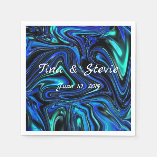 愛は青いです スタンダードカクテルナプキン (正面)