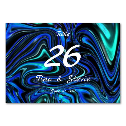 愛は青いです テーブルナンバー (正面)