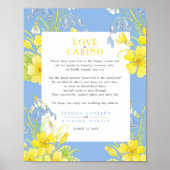 愛は青気に春の結婚式の健康 ポスター (正面)