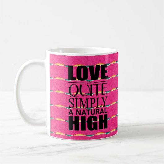 愛は非常に単純に天然の高いコーヒーマグである コーヒーマグカップ (左)