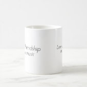 愛は音楽に乗せた友情 コーヒーマグカップ (中央)