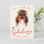 愛は髪の中にある，ヘアタイ，スクルンチーのギフトカード 招待状 (スタンド正面)