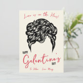 愛は髪の中にある，ヘアタイ，スクルンチーのギフトカード 招待状 (スタンド正面)