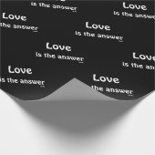 愛は黒い包装紙の答えの白です ラッピングペーパー (角)