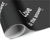 愛は黒い包装紙の答えの白です ラッピングペーパー (ロールコーナー)