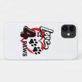 愛は4つの手の電話ケースを持っている Case-Mate iPhoneケース (裏面(横))