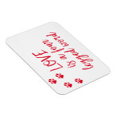 愛は4本足の単語である – かわいい犬の引用文 マグネット (右側)