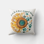 愛は4本足の単語、犬の恋人、犬の母である クッション (裏面)