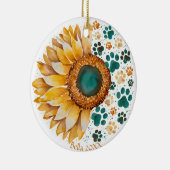 愛は4本足の単語、犬の恋人、犬の母である セラミックオーナメント (右)