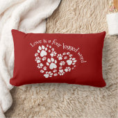 愛は4脚の単語です ランバークッション (ブランケット)