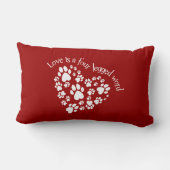 愛は4脚の単語です ランバークッション (裏面)