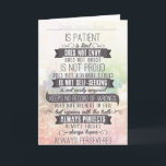 愛は…あります カード<br><div class="desc">忍耐強いですか。 親切か。 決して自慢しませんか。</div>