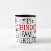 愛は、この家族を結ぶ絆 マグカップ (中央)