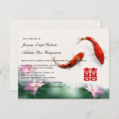 愛は|のはすコイの倍の幸福の結婚式を一周します 招待状 (正面/裏面)