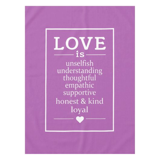 愛は…カスタムカラーテーブルクロス テーブルクロス (正面)