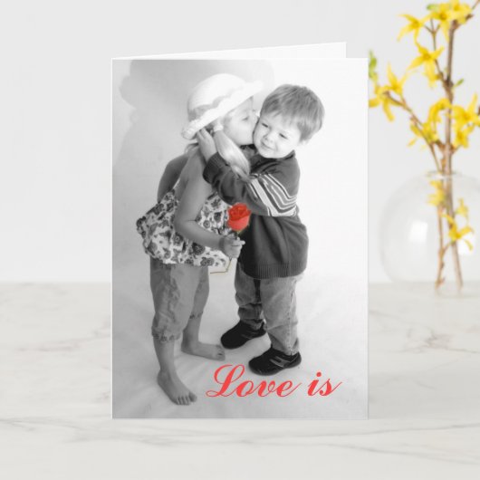 愛は カード (黄色い花)