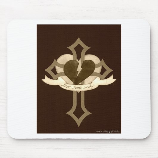 愛は-セピア色を確かに直します マウスパッド (正面)