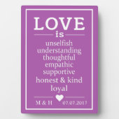 愛は…モノグラムカスタム、日付&カラープラーク フォトプラーク (正面)