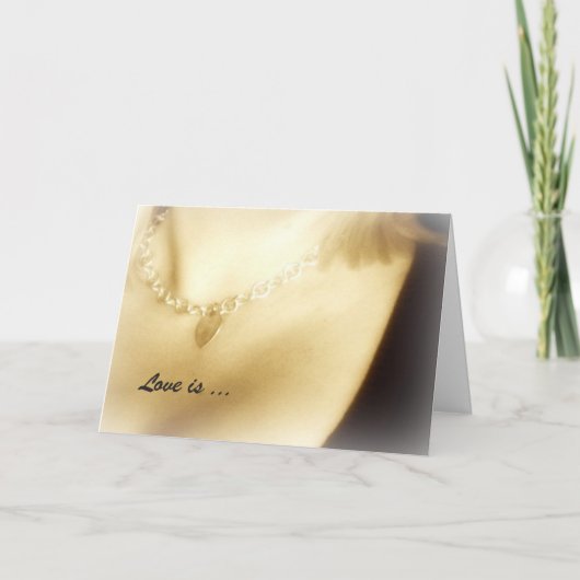 愛は…ロマンチックなバレンタインカードです シーズンカード (正面)