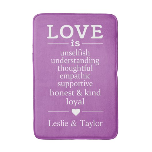 愛は…名前をカスタムする&カラーバスマット バスマット (正面縦)