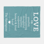 愛は…名前をカスタムする&カラーフリースブランケット フリースブランケット (正面(横))