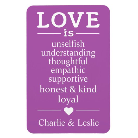 愛は…名前をカスタムする&カラーマグネット マグネット (縦)