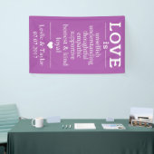 愛は…名前をカスタムする、日付と色のバナー 横断幕 (トレードショー)