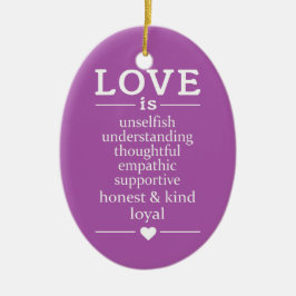 愛は…名前をカスタムする、日付と色オーナメント セラミックオーナメント