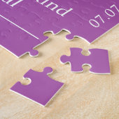 愛は…名前をカスタムする、日付及び色のパズルです ジグソーパズル (側面)