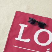 愛は…名前をカスタムする、日付&カラービーチタオル ビーチタオル (インサイチュ)