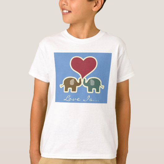 愛は…象のティー Tシャツ (正面)