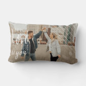 愛は |重ねモダン合せカスタムのハッピーカップル写真 ランバークッション (裏面)