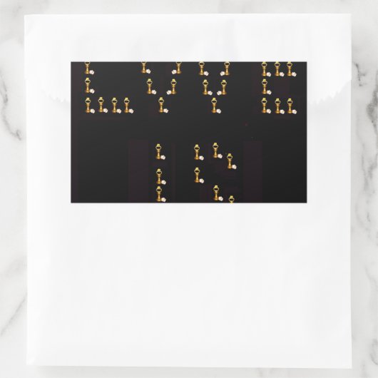 愛は 長方形シール (バッグ)