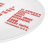 愛は… 1コリント13:4-8聖書の聖句 カッティングボード (角)