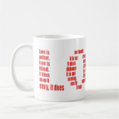 愛は… 1コリント13:4-8聖書の聖句 コーヒーマグカップ (左)