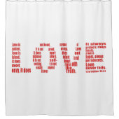 愛は… 1コリント13:4-8聖書の聖句 シャワーカーテン (正面)