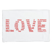 愛は… 1コリント13:4-8聖書の聖句 枕カバー (正面右)