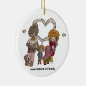 愛はAinsleyによって家族を作ります--オーナメント セラミックオーナメント (右)