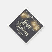 愛はbbqリハーサルブライダルシャワーナプキン スタンダードカクテルナプキン (角)