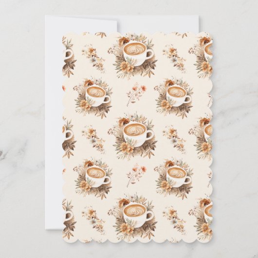 愛はBohoコーヒーブライダルシャワーを醸造している 招待状 (裏面)