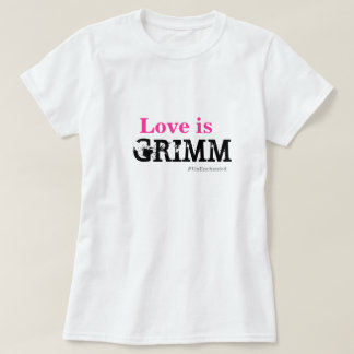 愛はGrimmレディース基本的な白Tです Tシャツ