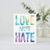 愛はLGBTQ+を憎まないプライド ポストカード (スタンド正面)