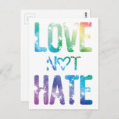 愛はLGBTQ+を憎まないプライド ポストカード (正面/裏面)